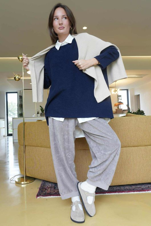 Conrad Oversized Boxy Knit Navy